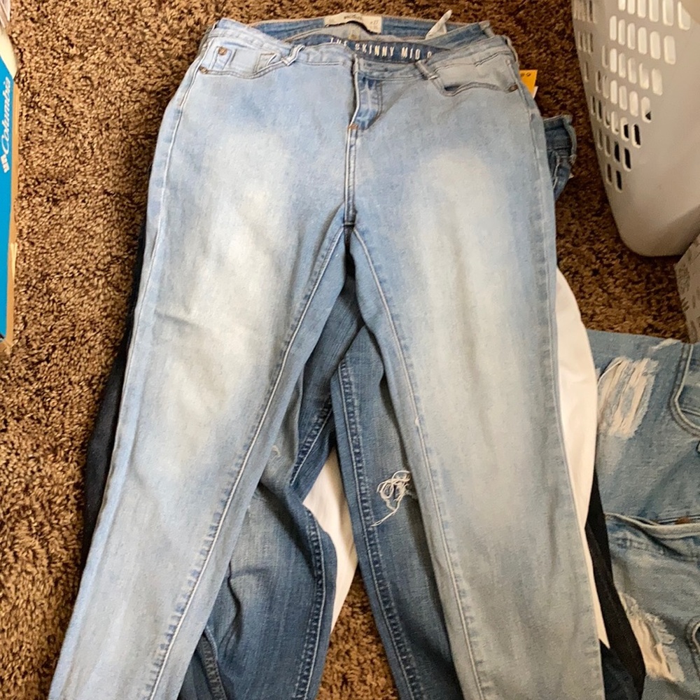 Cotton on skinny mid-rise carpi jeans